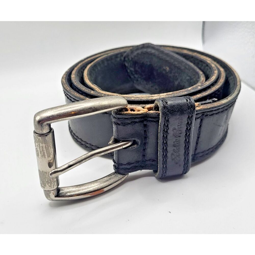 Eddie Bauer Black Leather Belt 37in to 42 in Men's